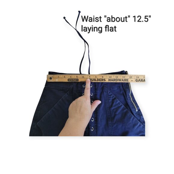 ALC Women's Kyle Lace Up Navy Wide Leg Ankle Pants size 4 - Picture 5 of 13